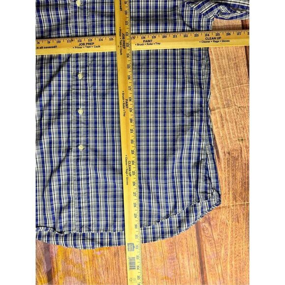 Ralph Lauren Men's Size XL Blue/White/ Black  Plaid Long Sleeve Button-Up Shirt - Picture 10 of 11